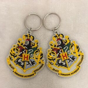 Hogwarts Crest Keychain Set - Red, Yellow, Green